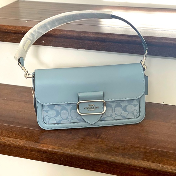 COACH MORGAN SHOULDER BAG IN SIGNATURE CHAMBRAY CH137 - Picture 10 of 10
